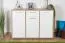 Kommode Palpala 08, Farbe: Eiche Sonoma / Weiß - 85 x 119 x 41 cm (H x B x T)