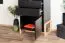 Kommode Kustanai 03, Farbe: Schwarz / Buche - Abmessungen: 116 x 63 x 42 cm (H x B x T)