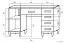 Schreibtisch Alotau 03, Farbe: Eiche - Abmessungen: 76 x 120 x 60 cm (H x B x T)