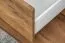 TV-Unterschrank Manase 06, Farbe: Eiche Braun / Weiß Hochglanz - 49 x 180 x 47 cm (H x B x T)