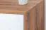 TV-Unterschrank Manase 06, Farbe: Eiche Braun / Weiß Hochglanz - 49 x 180 x 47 cm (H x B x T)