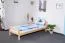 Kinderbett 90 x 200 cm | Massivholz: Kiefer | Nuss Lackiert | inkl. Rollrost Abbildung