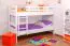 Massivholz Stockbett für Kinder und Jugendliche | Matratzenmaß: 90 x 200 cm | Weiß Lackiert | umbaubar in 2 Einzelbetten | Premium-Qualität | inkl. Rollroste Abbildung