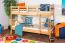 Massivholz Etagenbett für Kinder und Jugendliche | Matratzenmaß: 90 x 190 cm | Natur Lackiert | umbaubar in 2 Einzelbetten | Premium-Qualität | inkl. Rollroste Abbildung