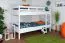 Stockbett 90 x 190 cm | Massivholz: Buche | Weiß Lackiert | umbaubar in zwei Einzelbetten | Premium-Qualität | inkl. Rollroste Abbildung