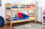 Massivholz Stockbett für Kinder und Jugendliche | Matratzenmaß: 90 x 200 cm | Natur Lackiert | umbaubar in 2 Einzelbetten | Premium-Qualität | inkl. Rollroste Abbildung