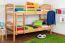Massivholz Etagenbett für Kinder und Jugendliche | Matratzenmaß: 90 x 200 cm | Natur Lackiert | umbaubar in 2 Einzelbetten | Premium-Qualität | inkl. Rollroste Abbildung