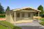 Holz-Gartenhaus 6 x 5,48 Meter (inkl. Dach) | 3 Fenster | 70 mm Blockbohlen |natur unbehandelt | Satteldach | inkl. Fußboden | aus nordischer Fichte Abbildung