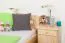Kinderbett 90 x 200 cm | Massivholz: Kiefer | Natur Lackiert | inkl. Rollrost Abbildung