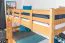 Funktions-Stockbett für Jungen und Mädchen 90 x 200 cm mit 2 Schubladen als Stauraum | Massivholz: Buche | Natur Lackiert | umbaubar in zwei Einzelbetten | Premium-Qualität | inkl. Rollroste Abbildung