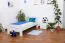 Kinderbett 90 x 200 cm | Massivholz: Buche | Weiß Lackiert Abbildung