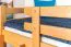 Funktions-Stockbett für Jungen und Mädchen 90 x 200 cm mit 2 Schubladen als Stauraum | Massivholz: Buche | Natur Lackiert | umbaubar in zwei Einzelbetten | Premium-Qualität | inkl. Rollroste Abbildung