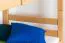 Massivholz Etagenbett inkl. Rollbett/Ausziehbett/Stauraum für Kinder und Jugendliche | Matratzenmaß: 90 x 200 cm | Natur Lackiert | umbaubar in 2 Einzelbetten | mit Rollbett | inkl. Rollroste Abbildung
