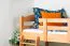Etagenbett 90 x 190 cm | umbaubar in zwei Einzelbetten | Massivholz: Buche | Natur Lackiert | inkl. Rollroste Abbildung