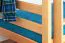 Massivholz Etagenbett für Kinder und Jugendliche | Matratzenmaß: 90 x 200 cm | Natur Lackiert | umbaubar in 2 Einzelbetten | Premium-Qualität | inkl. Rollroste Abbildung