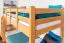 Doppelstockbett 90 x 200 cm | Massivholz: Buche | Natur Lackiert | umbaubar in zwei Einzelbetten | Premium-Qualität | inkl. Rollroste Abbildung
