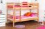 Massivholz Etagenbett für Kinder und Jugendliche | Matratzenmaß: 90 x 200 cm | Natur Lackiert | umbaubar in 2 Einzelbetten | Premium-Qualität | inkl. Rollroste Abbildung