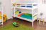 Etagenbett 90 x 200 cm | Massivholz: Buche | Weiß Lackiert | umbaubar in zwei Einzelbetten | Premium-Qualität | inkl. Rollroste Abbildung
