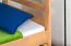 Massivholz Etagenbett inkl. Rollbett/Ausziehbett/Stauraum für Kinder und Jugendliche | Matratzenmaß: 90 x 200 cm | Natur Lackiert | umbaubar in 2 Einzelbetten | mit Rollbett | inkl. Rollroste Abbildung