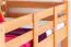 Massivholz Etagenbett für Kinder und Jugendliche | Matratzenmaß: 90 x 200 cm | Natur Lackiert | umbaubar in 2 Einzelbetten | Premium-Qualität | inkl. Rollroste Abbildung