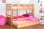 Massivholz Etagenbett inkl. Rollbett/Ausziehbett/Stauraum für Kinder und Jugendliche | Matratzenmaß: 90 x 200 cm | Natur Lackiert | umbaubar in 2 Einzelbetten | mit Rollbett | inkl. Rollroste Abbildung