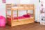 Massivholz Etagenbett inkl. Rollbett/Ausziehbett/Stauraum für Kinder und Jugendliche | Matratzenmaß: 90 x 200 cm | Natur Lackiert | umbaubar in 2 Einzelbetten | mit Rollbett | inkl. Rollroste Abbildung