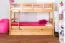 Massivholz Etagenbett inkl. Rollbett/Ausziehbett/Stauraum für Kinder und Jugendliche | Matratzenmaß: 90 x 200 cm | Natur Lackiert | umbaubar in 2 Einzelbetten | mit Rollbett | inkl. Rollroste Abbildung