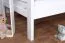 Stockbett 90 x 190 cm | Massivholz: Buche | Weiß Lackiert | umbaubar in zwei Einzelbetten | Premium-Qualität | inkl. Rollroste Abbildung