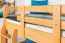 Funktions-Stockbett für Jungen und Mädchen 90 x 200 cm mit 2 Schubladen als Stauraum | Massivholz: Buche | Natur Lackiert | umbaubar in zwei Einzelbetten | Premium-Qualität | inkl. Rollroste Abbildung