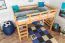 Hochbett 120 x 190 cm | Massivholz: Buche | Natur Lackiert | umbaubar in Einzelbett | Premium-Qualität | inkl. Rollrost Abbildung