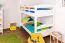 Etagenbett 90 x 200 cm | Massivholz: Buche | Weiß Lackiert | umbaubar in zwei Einzelbetten | Premium-Qualität | inkl. Rollroste Abbildung