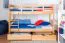 Funktions-Etagenbett 90 x 200 cm mit 2 Schubladen als Stauraum | Massivholz: Buche | Natur Lackiert | umbaubar in zwei Einzelbetten | Premium-Qualität | inkl. Rollroste Abbildung