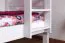 Stockbett 90 x 190 cm | Massivholz: Buche | Weiß Lackiert | umbaubar in zwei Einzelbetten | Premium-Qualität | inkl. Rollroste Abbildung