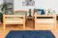 Funktions-Stockbett für Jungen und Mädchen 90 x 200 cm mit 2 Schubladen als Stauraum | Massivholz: Buche | Natur Lackiert | umbaubar in zwei Einzelbetten | Premium-Qualität | inkl. Rollroste Abbildung