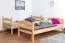 Massivholz Stockbett für Kinder und Jugendliche | Matratzenmaß: 90 x 200 cm | Natur Lackiert | umbaubar in 2 Einzelbetten | Premium-Qualität | inkl. Rollroste Abbildung