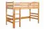 Hochbett 120 x 190 cm | Massivholz: Buche | Natur Lackiert | umbaubar in Einzelbett | Premium-Qualität | inkl. Rollrost Abbildung