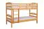 Massivholz Etagenbett für Kinder und Jugendliche | Matratzenmaß: 90 x 200 cm | Natur Lackiert | umbaubar in 2 Einzelbetten | Premium-Qualität | inkl. Rollroste Abbildung