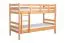 Massivholz Etagenbett für Kinder und Jugendliche | Matratzenmaß: 90 x 200 cm | Natur Lackiert | umbaubar in 2 Einzelbetten | Premium-Qualität | inkl. Rollroste Abbildung