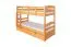 Funktions-Stockbett für Jungen und Mädchen 90 x 200 cm mit 2 Schubladen als Stauraum | Massivholz: Buche | Natur Lackiert | umbaubar in zwei Einzelbetten | Premium-Qualität | inkl. Rollroste Abbildung
