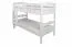 Etagenbett 90 x 190 cm | Massivholz: Buche | Weiß Lackiert | umbaubar in zwei Einzelbetten | Premium-Qualität | inkl. Rollroste Abbildung