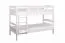 Stockbett 90 x 190 cm | Massivholz: Buche | Weiß Lackiert | umbaubar in zwei Einzelbetten | Premium-Qualität | inkl. Rollroste Abbildung