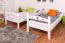 Etagenbett 90 x 190 cm | Massivholz: Buche | Weiß Lackiert | umbaubar in zwei Einzelbetten | Premium-Qualität | inkl. Rollroste Abbildung
