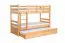 Massivholz Etagenbett inkl. Rollbett/Ausziehbett/Stauraum für Kinder und Jugendliche | Matratzenmaß: 90 x 200 cm | Natur Lackiert | umbaubar in 2 Einzelbetten | mit Rollbett | inkl. Rollroste Abbildung