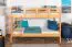 Doppelstockbett 90 x 200 cm | Massivholz: Buche | Natur Lackiert | umbaubar in zwei Einzelbetten | Premium-Qualität | inkl. Rollroste Abbildung