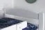 Stockbett 90 x 190 cm | Massivholz: Buche | Weiß Lackiert | umbaubar in zwei Einzelbetten | Premium-Qualität | inkl. Rollroste Abbildung