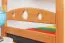 Massivholz Etagenbett für Kinder und Jugendliche | Matratzenmaß: 90 x 200 cm | Natur Lackiert | umbaubar in 2 Einzelbetten | Premium-Qualität | inkl. Rollroste Abbildung