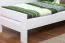 Kinderbett 90 x 200 cm | Massivholz: Buche | Weiß Lackiert Abbildung