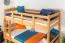 Massivholz Stockbett für Kinder und Jugendliche | Matratzenmaß: 90 x 200 cm | Natur Lackiert | umbaubar in 2 Einzelbetten | Premium-Qualität | inkl. Rollroste Abbildung