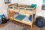 Doppelstockbett 90 x 200 cm | Massivholz: Buche | Natur Lackiert | umbaubar in zwei Einzelbetten | Premium-Qualität | inkl. Rollroste Abbildung