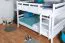 Kinderetagenbett umbaubar 160 x 200 cm | Massivholz: Buche | Weiß Lackiert | umbaubar in 2 Einzelbetten | Premium-Qualität | inkl. Rollroste Abbildung